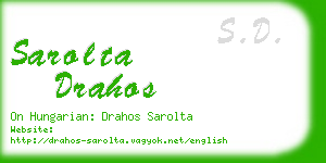 sarolta drahos business card